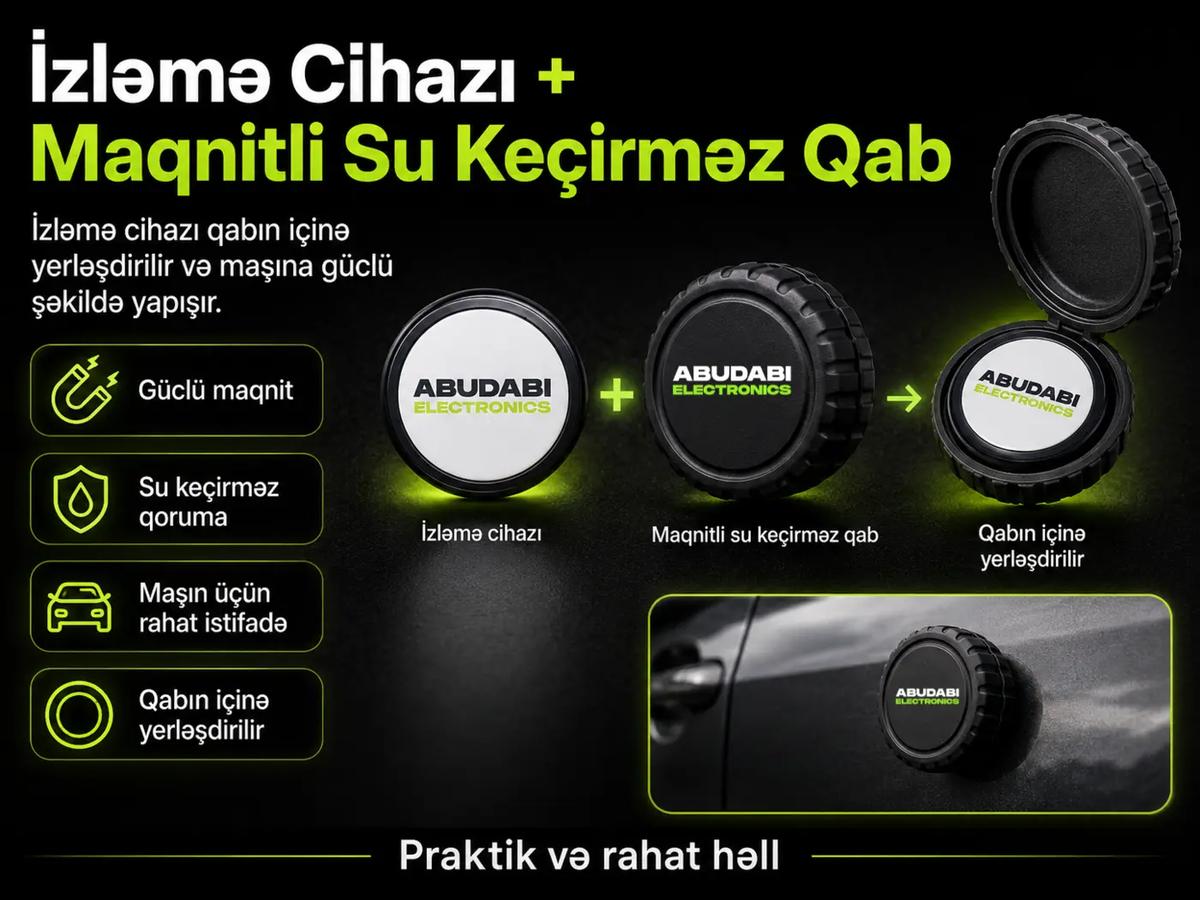 Geo VT cihazı üçün maqnitli su keçirməz qab