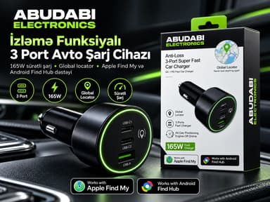Avto Şarj + İzləmə Cihazı 165W